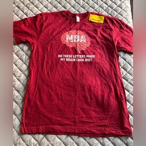 NWT American Apparel Red MBA Short Sleeve Tee